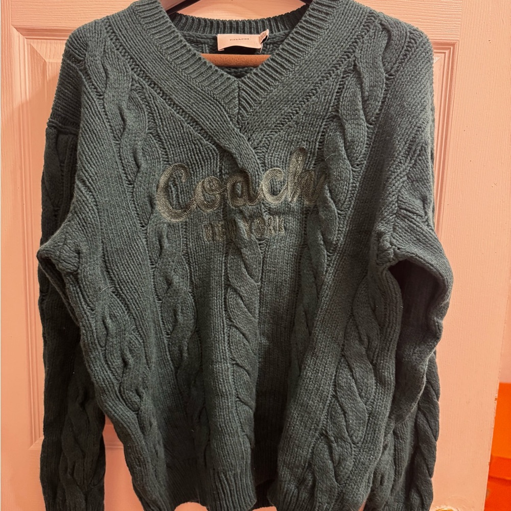Coach Signature Sweater in Recycled Wool